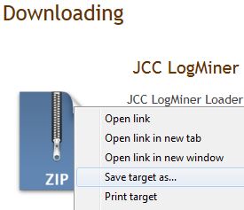 Download using save as