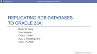 Replicating Rdb DB with JCC LML to Oracle 23ai
